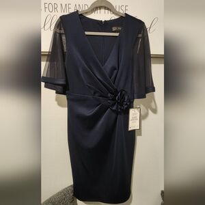 Jessica Howard Rosette-Waist Short-Sleeve Dress Size 8